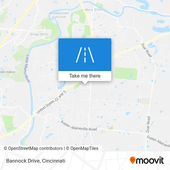 Bannock Drive map