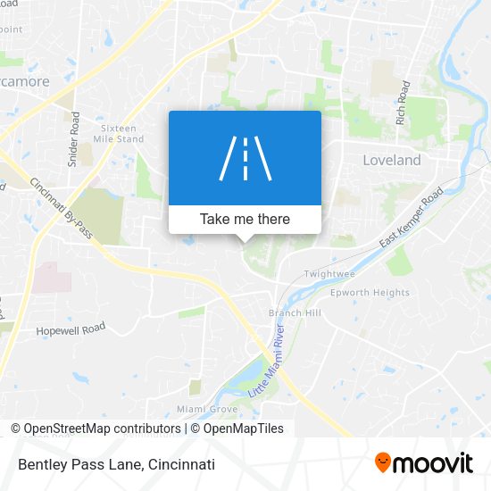 Mapa de Bentley Pass Lane