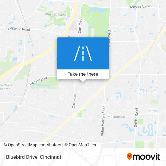 Bluebird Drive map
