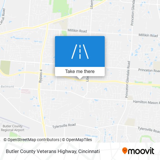 Butler County Veterans Highway map