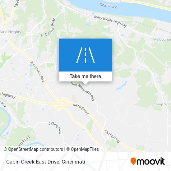 Cabin Creek East Drive map