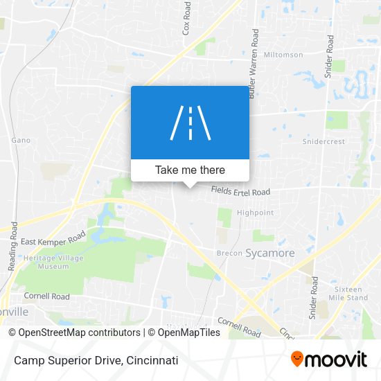 Camp Superior Drive map