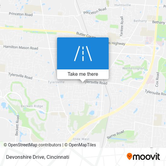 Devonshire Drive map