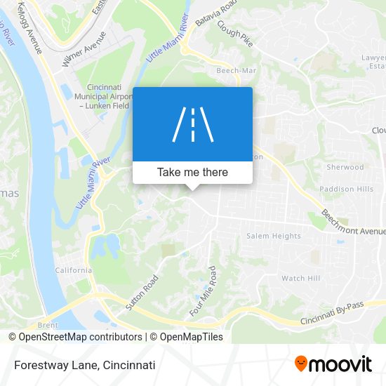 Forestway Lane map