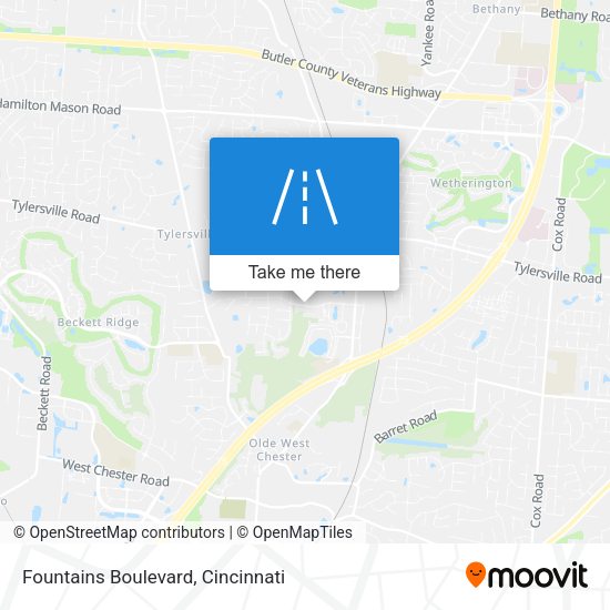 Fountains Boulevard map
