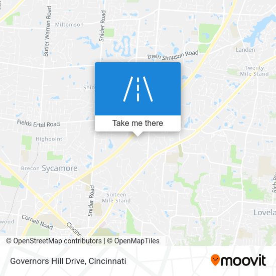 Governors Hill Drive map