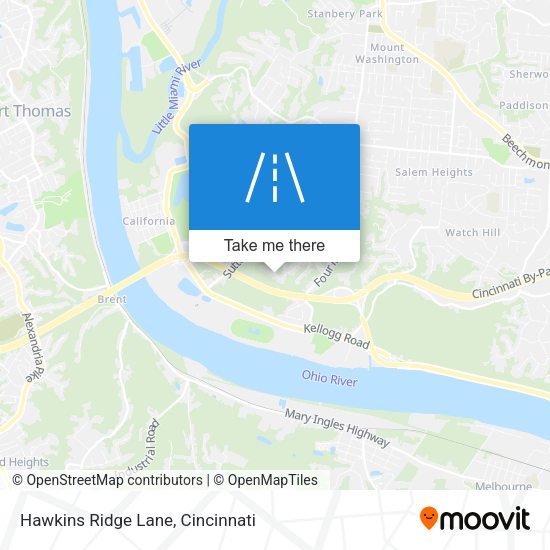 Hawkins Ridge Lane map