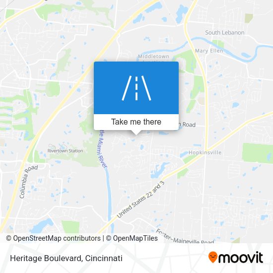 Heritage Boulevard map