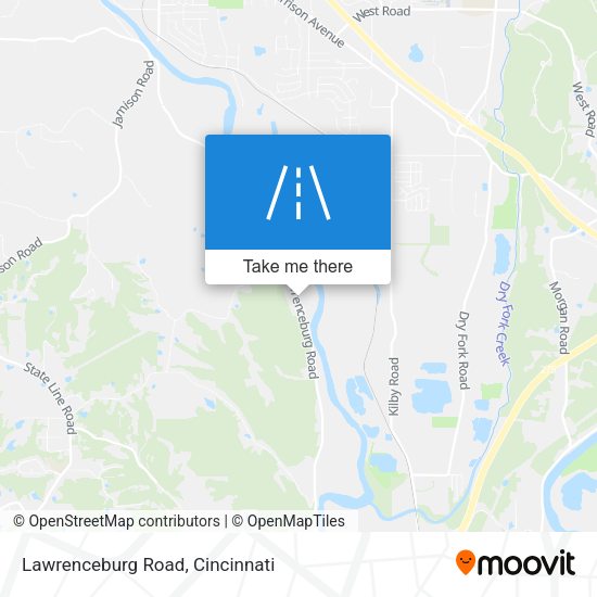Lawrenceburg Road map