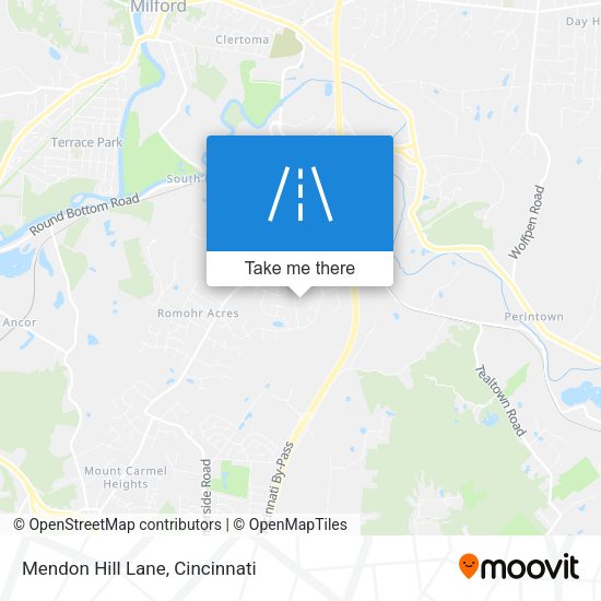 Mendon Hill Lane map