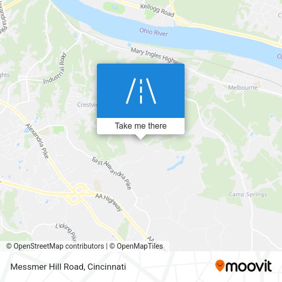 Messmer Hill Road map