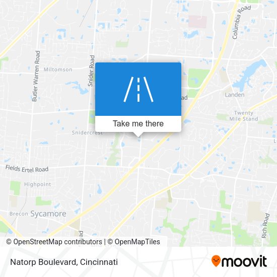 Natorp Boulevard map