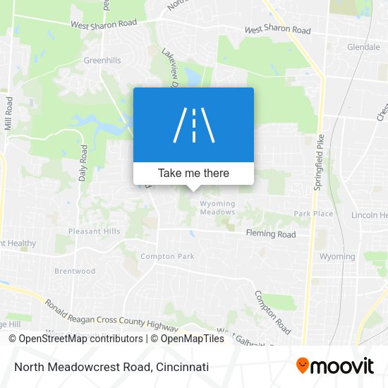 North Meadowcrest Road map