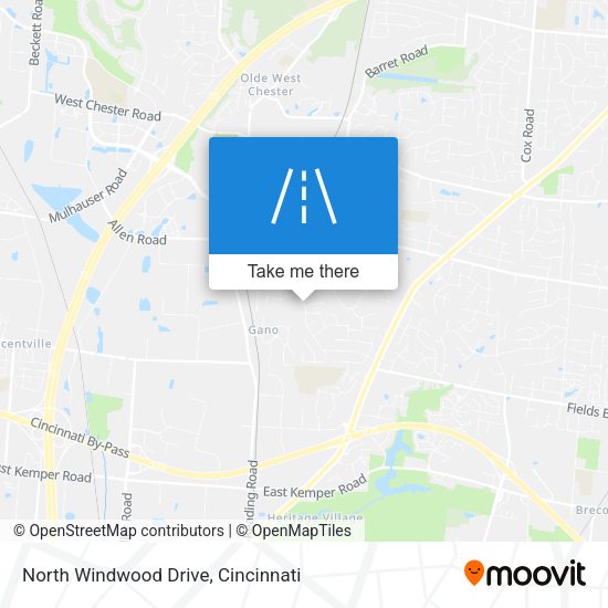 North Windwood Drive map