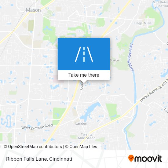 Ribbon Falls Lane map