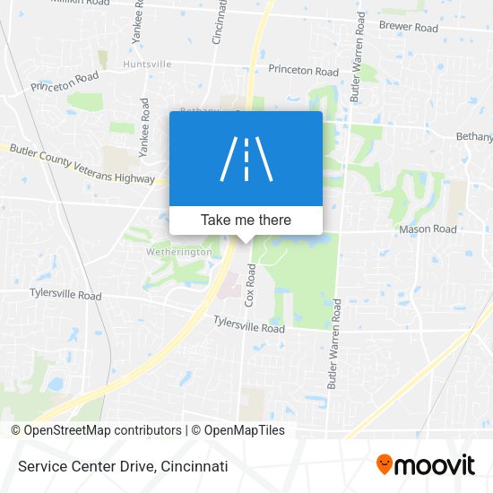 Service Center Drive map