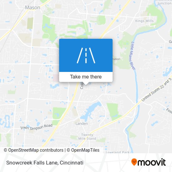 Snowcreek Falls Lane map