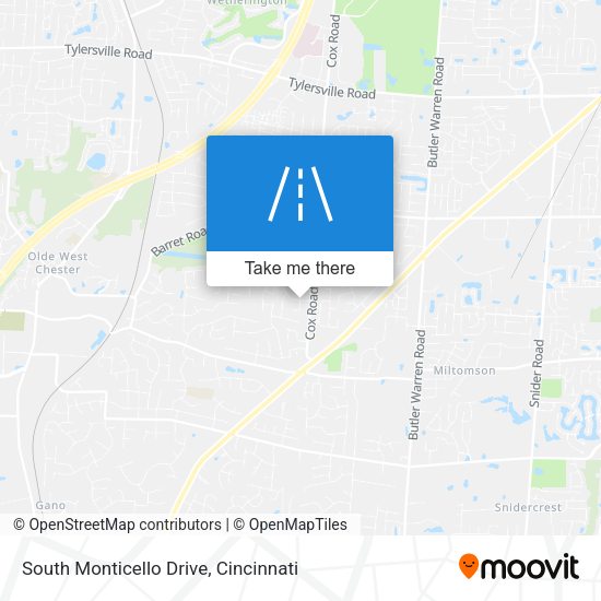 South Monticello Drive map