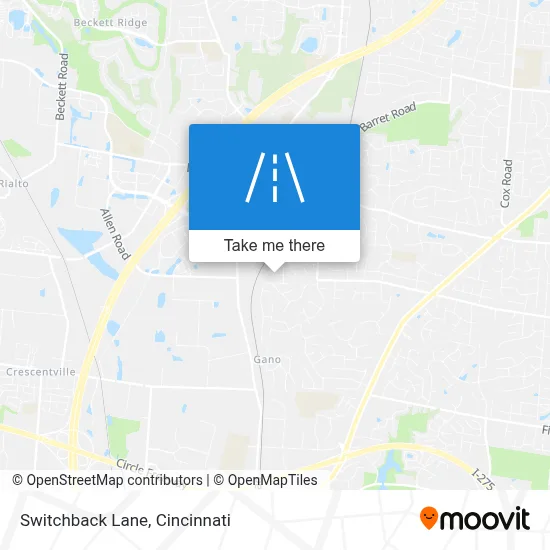 Switchback Lane map