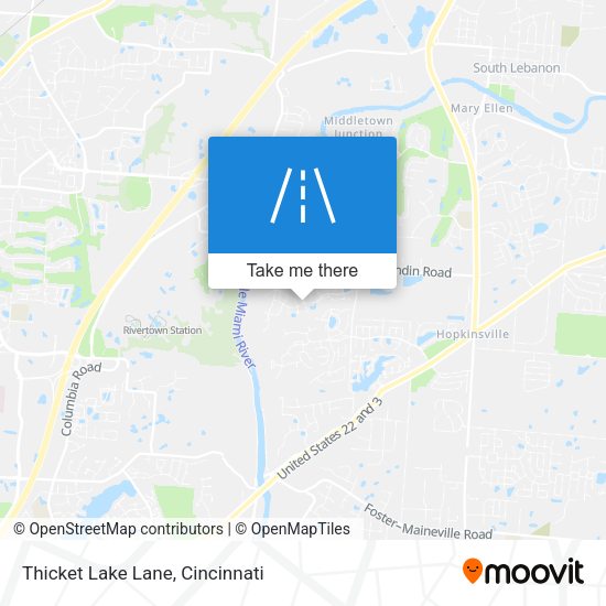 Thicket Lake Lane map