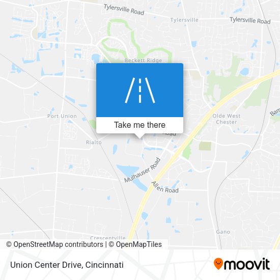 Union Center Drive map