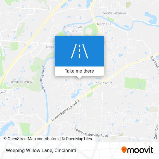 Mapa de Weeping Willow Lane