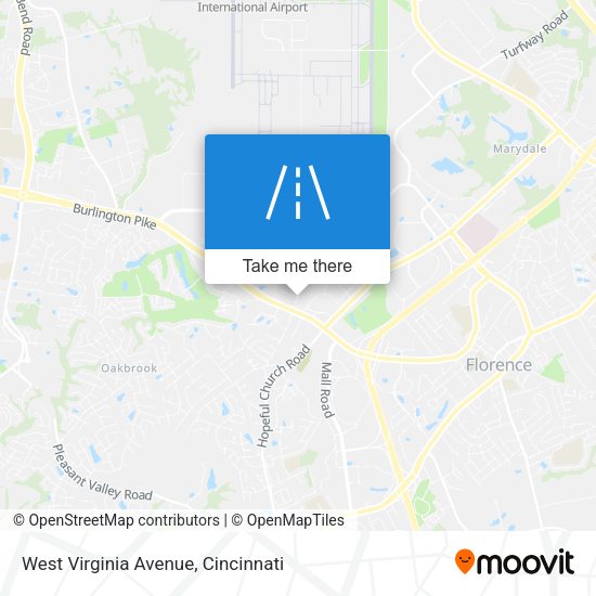 West Virginia Avenue map
