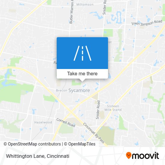 Whittington Lane map