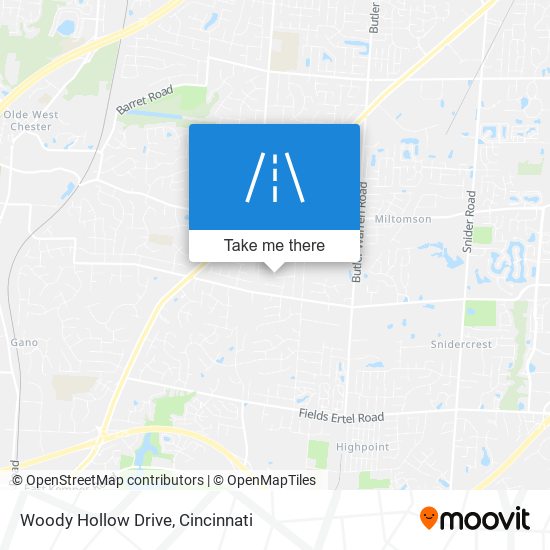 Woody Hollow Drive map