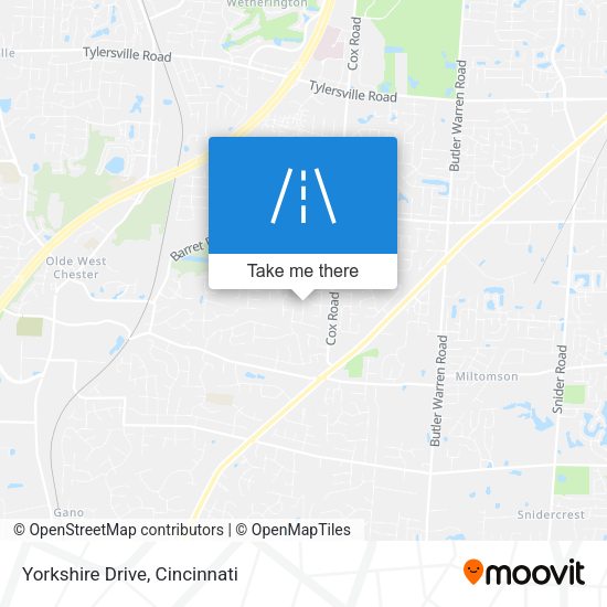 Mapa de Yorkshire Drive