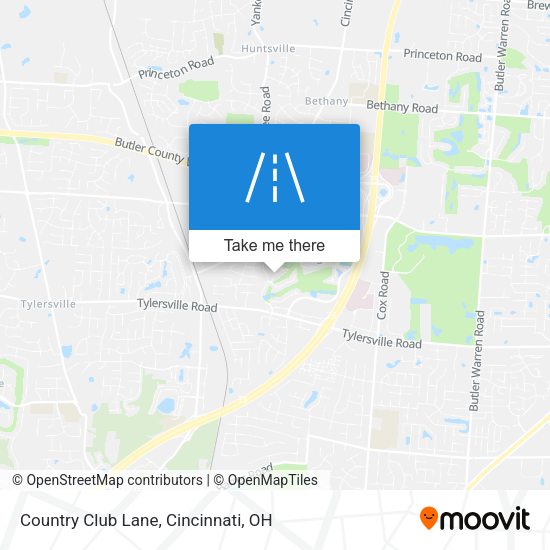 Country Club Lane map