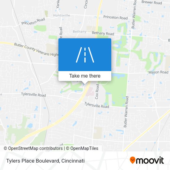 Tylers Place Boulevard map