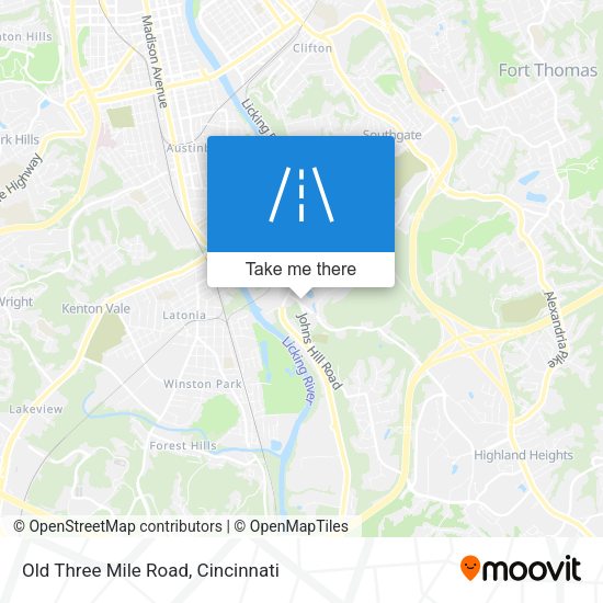 Old Three Mile Road map