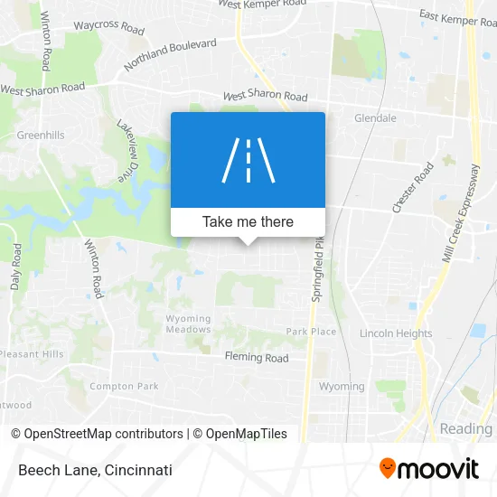 Beech Lane map