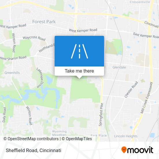 Mapa de Sheffield Road