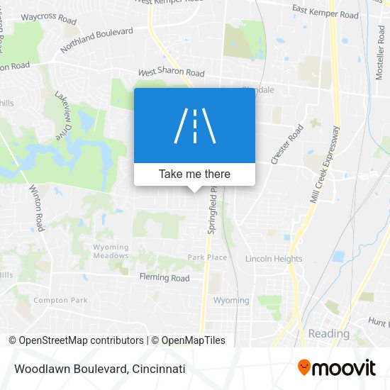Woodlawn Boulevard map