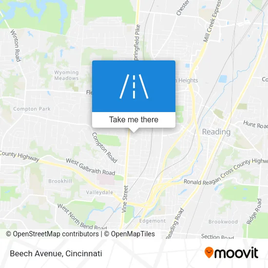 Beech Avenue map