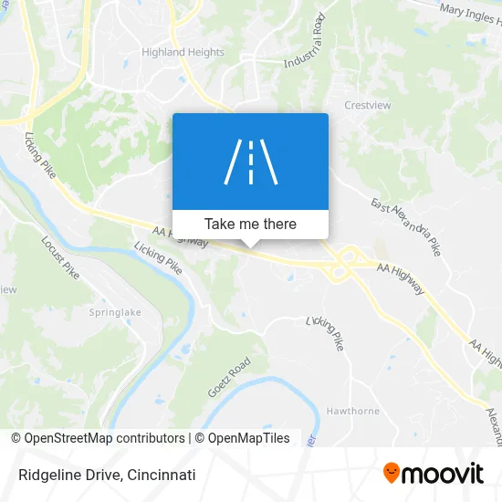Ridgeline Drive map