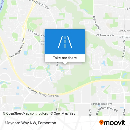Maynard Way NW map