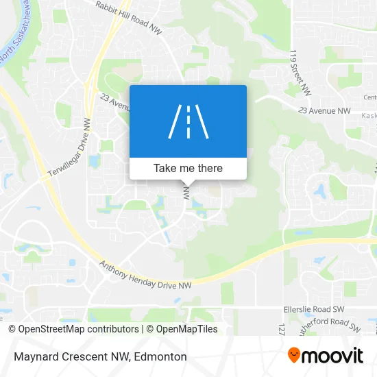 Maynard Crescent NW map