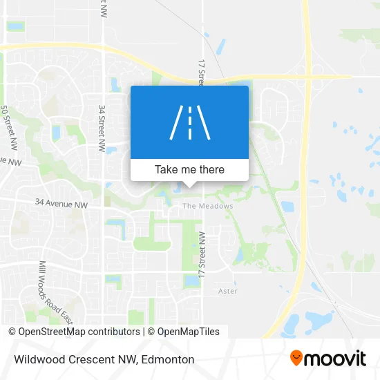 Wildwood Crescent NW map