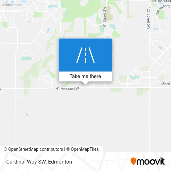 Cardinal Way SW map