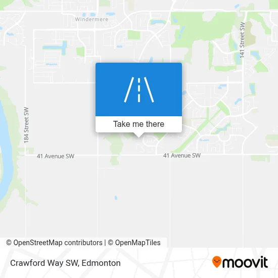 Crawford Way SW map