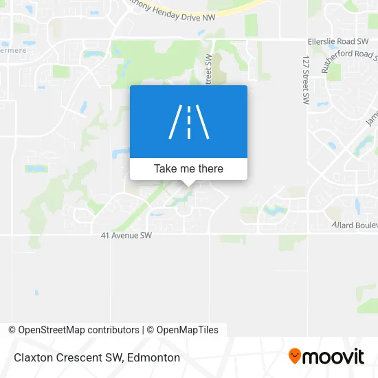 Claxton Crescent SW map