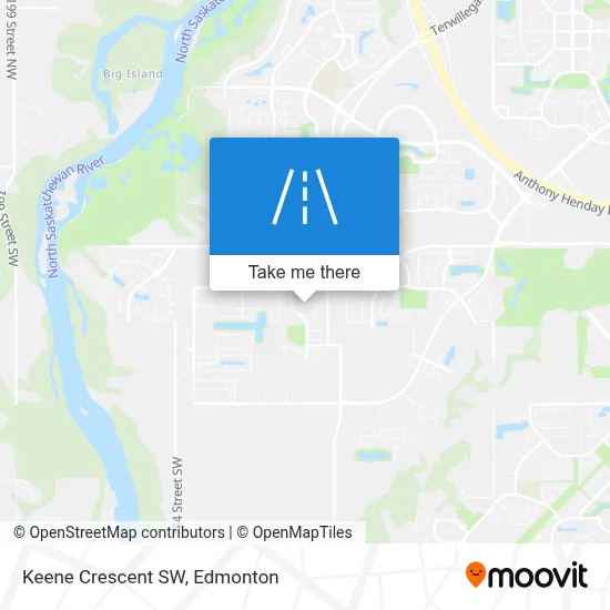 Keene Crescent SW map
