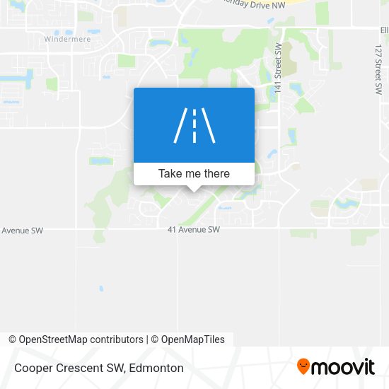 Cooper Crescent SW map