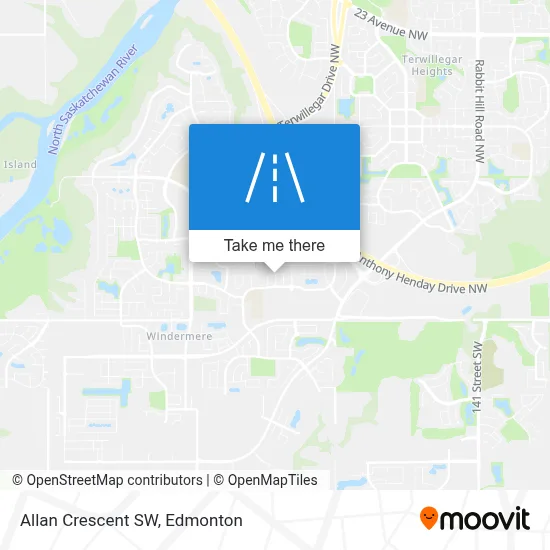 Allan Crescent SW map