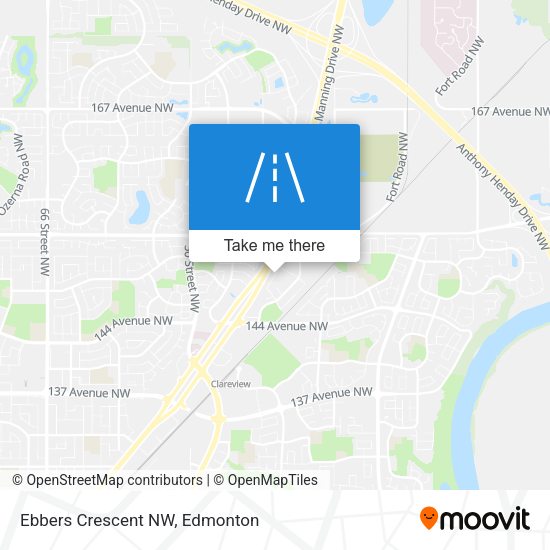 Ebbers Crescent NW map