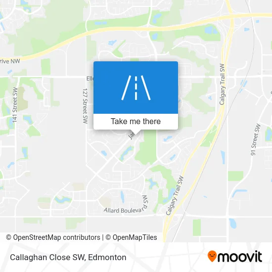 Callaghan Close SW map