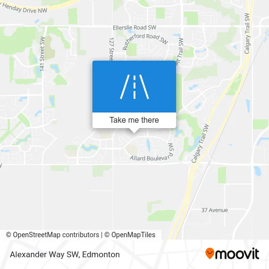 Alexander Way SW map